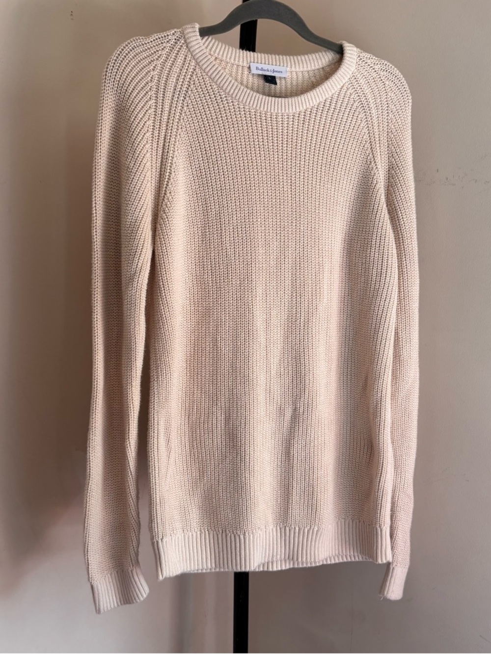 Bullock & Jones Cream Textured Knit Sweater